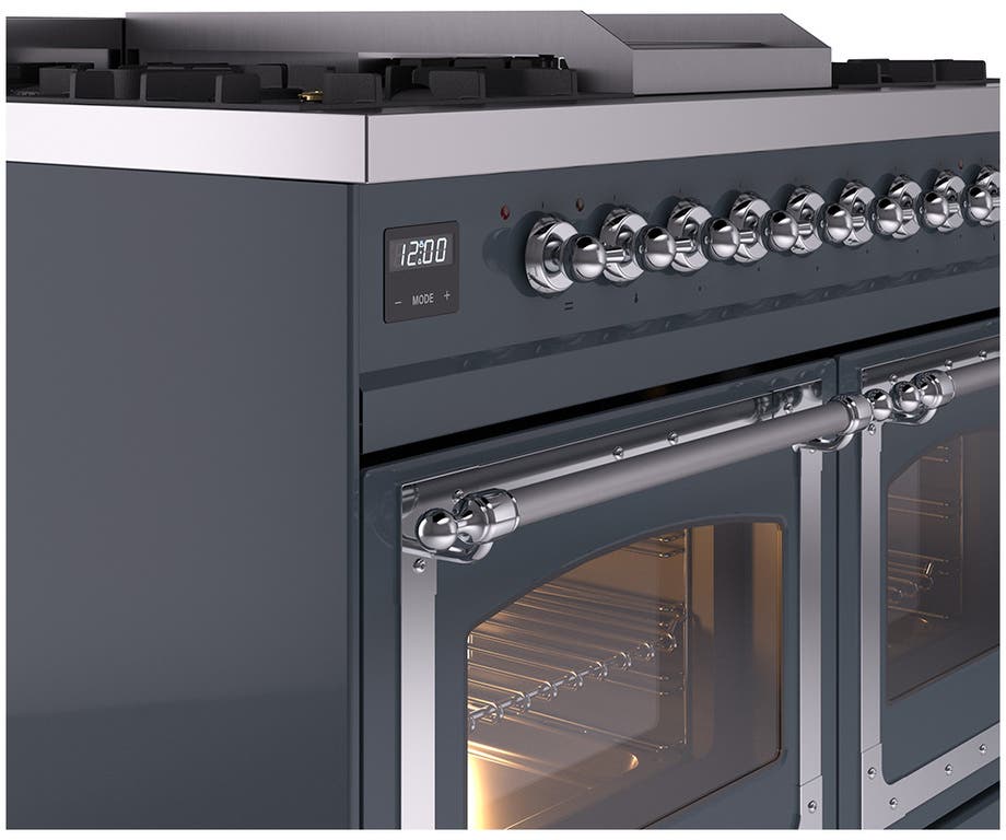 Ilve UND40FNMPBGC Blue Grey With Chrome Knobs, Natural Gas