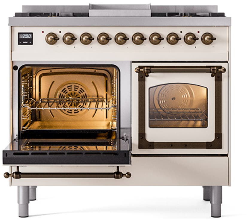 Ilve UND40FNMPAWB Antique White With Bronze Knobs, Natural Gas