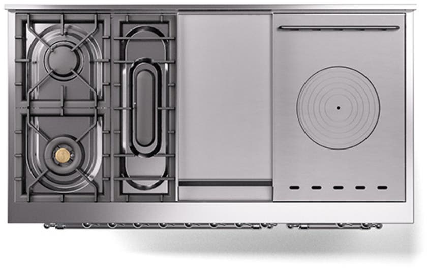 Ilve UN48FSQNMPWHCLP White With Chrome Knobs, Liquid Propane