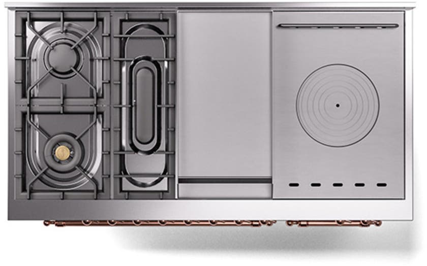 Ilve UN48FSQNMPSSP Stainless Steel With Copper Knobs, Natural Gas
