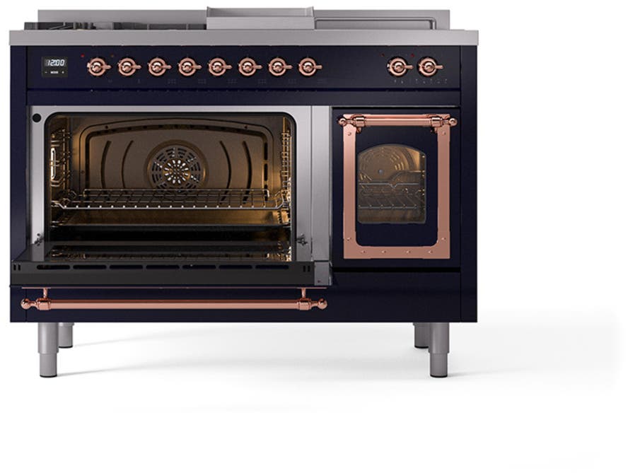 Ilve UN48FSNMPMBP Midnight Blue With Copper Knobs, Natural Gas
