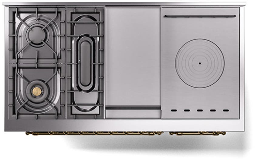 Ilve UN48FSNMPEGG Emerald Green With Brass Knobs, Natural Gas