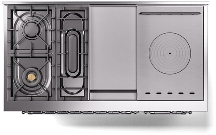 Ilve UN48FSNMPBKCLP Glossy Black With Chrome Knobs, Liquid Propane