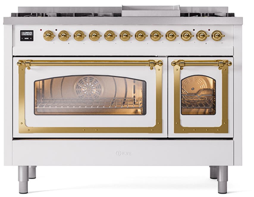 Ilve UN48FNMPRAG Ral Custom Color With Brass Knobs, Natural Gas