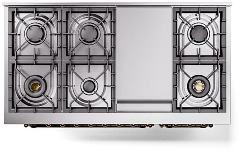 Ilve UN48FNMPEGBLP Emerald Green With Bronze Knobs, Liquid Propane