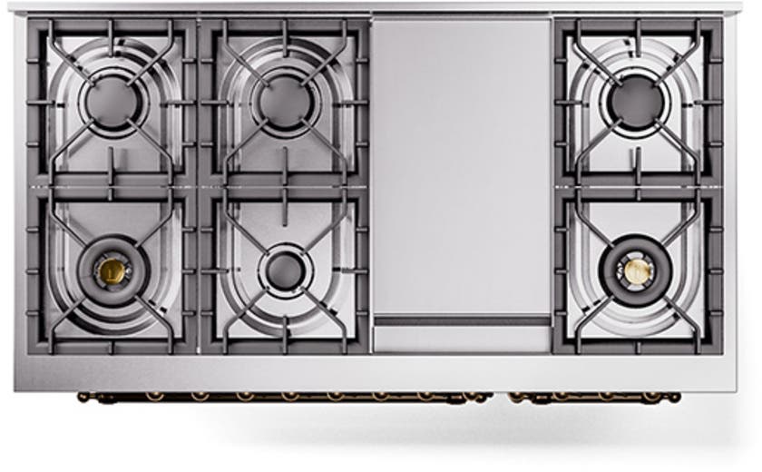 Ilve UN48FNMPAWB Antique White With Bronze Knobs, Natural Gas