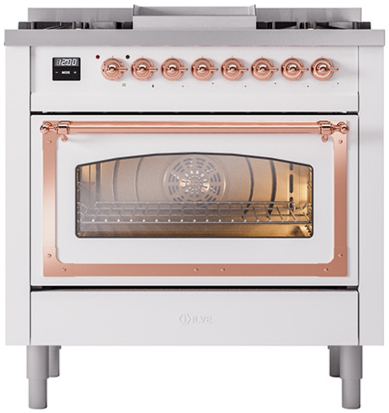 Ilve UN36FNMPRAP Ral Custom Color With Copper Knobs, Natural Gas