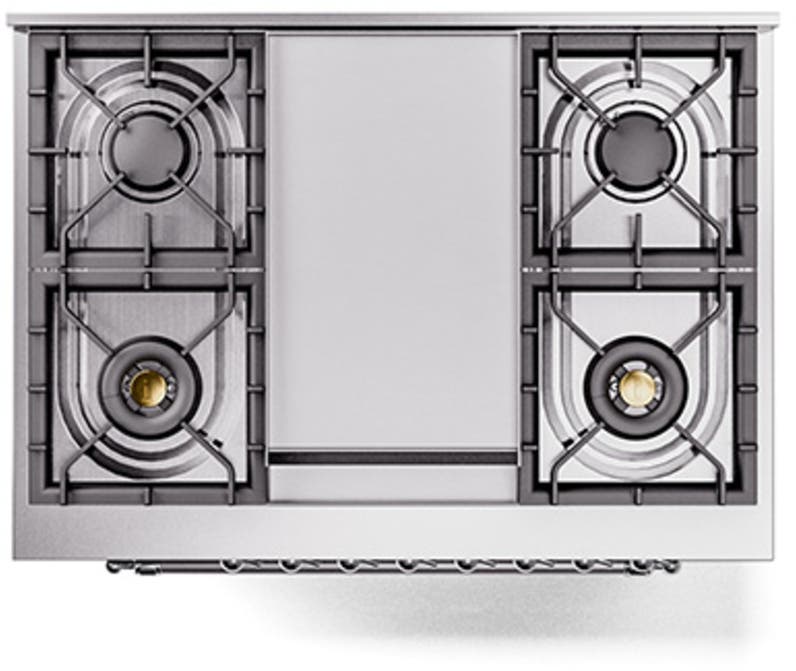 Ilve UN36FNMPBKCLP Glossy Black With Chrome Knobs, Liquid Propane
