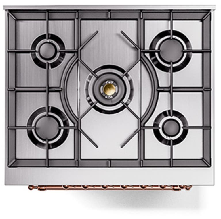 Ilve UN30QNMPSSPLP Stainless Steel With Copper Knobs, Liquid Propane