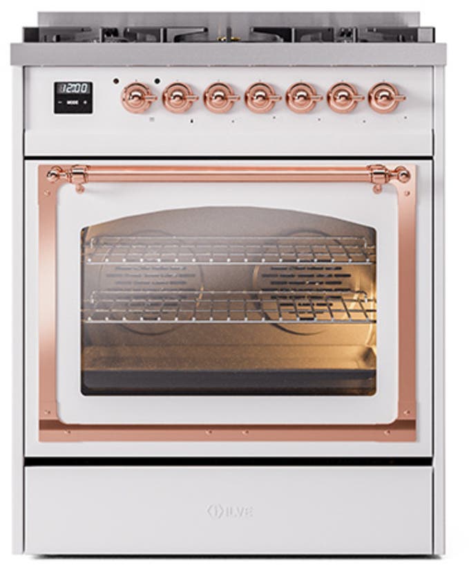 Ilve UN30NMPWHP White With Copper Knobs, Natural Gas