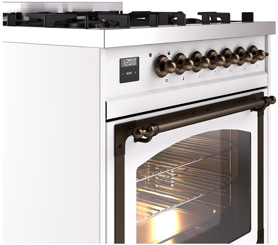 Ilve UN30NMPWHB White, Burnished Trim - NG