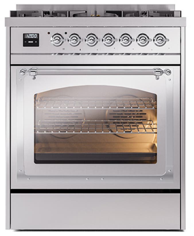 Ilve UN30NMPSSCLP Stainless Steel With Chrome Knobs, Liquid Propane