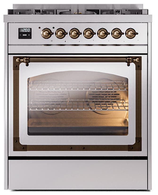 Ilve UN30NMPSSBLP Stainless Steel With Bronze Knobs, Liquid Propane