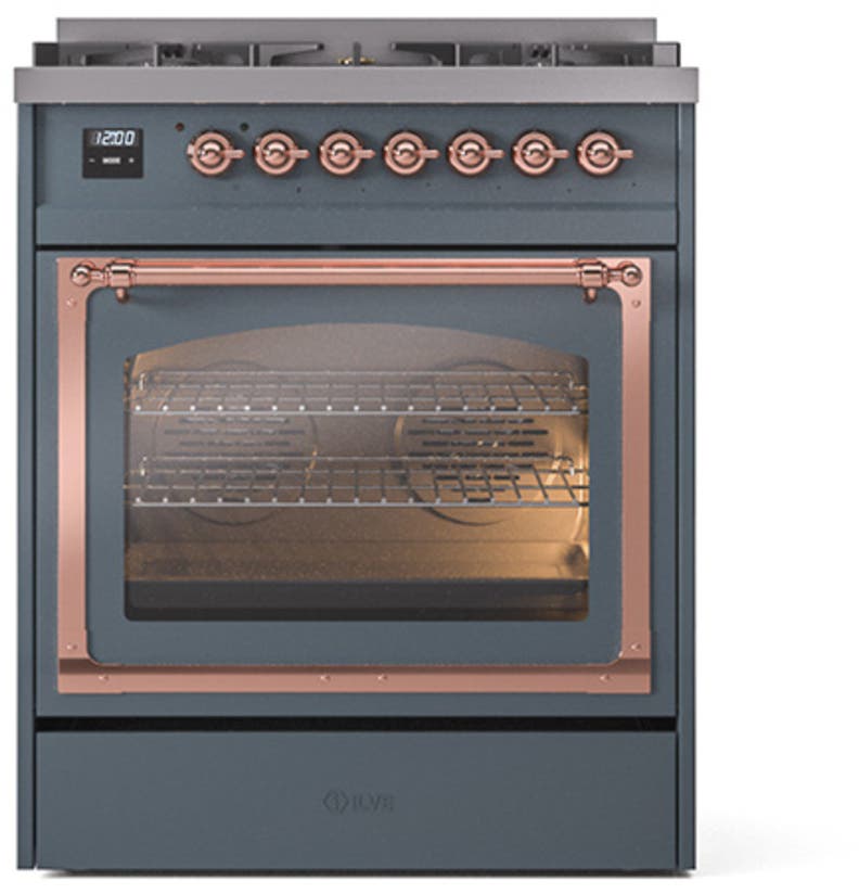 Ilve UN30NMPBGP Blue Grey With Copper Knobs, Natural Gas