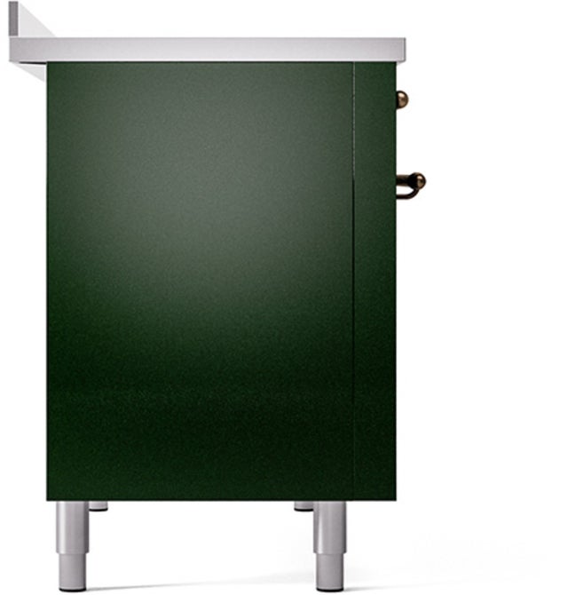 Ilve UPI486NMPEGB 48 inch All Electric Range: Emerald Green Burnt