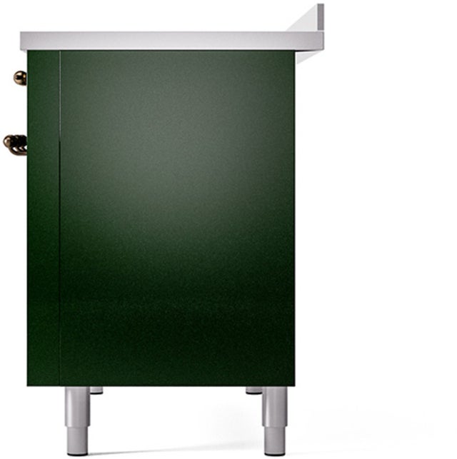 Ilve UPI486NMPEGB 48 inch All Electric Range: Emerald Green Burnt