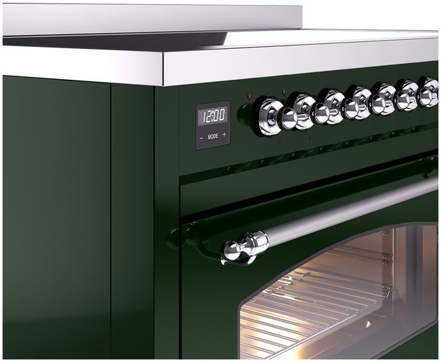 Ilve UPI486NMPEGC 48 inch All Electric Range: Emerald Green Chrom