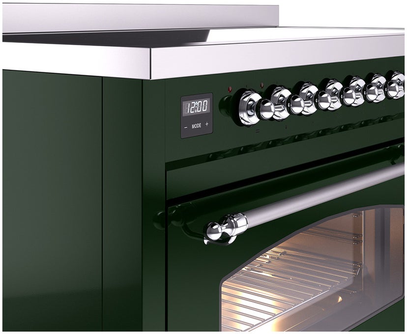 Ilve UPI486NMPEGC 48 inch All Electric Range: Emerald Green Chrom