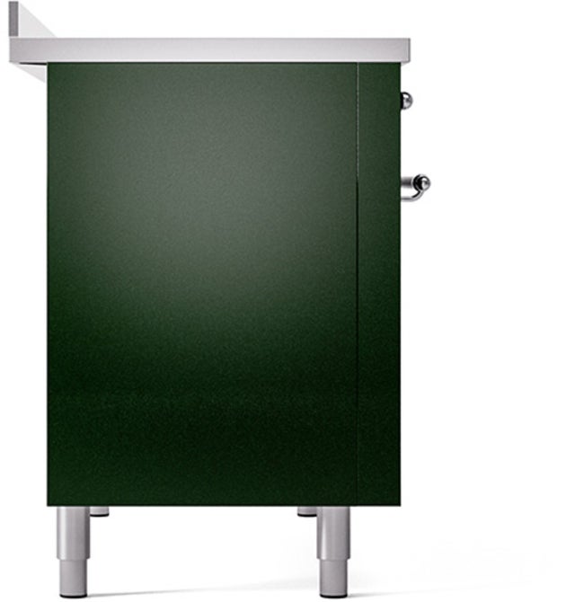 Ilve UPI486NMPEGC 48 inch All Electric Range: Emerald Green Chrom