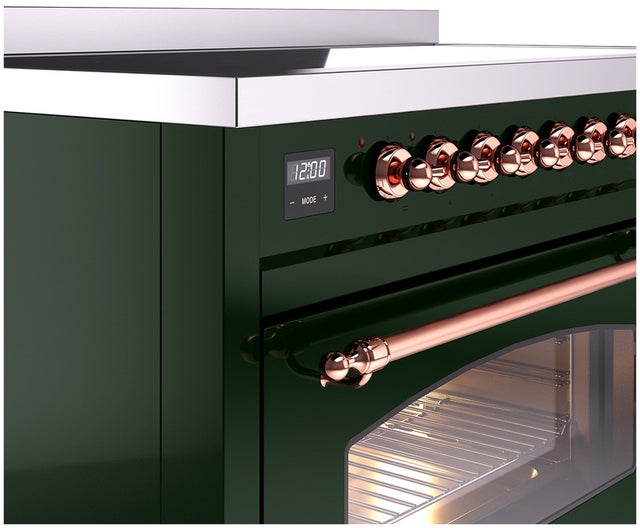 Ilve UPI486NMPEGP 48 inch All Electric Range: Emerald Green Copper