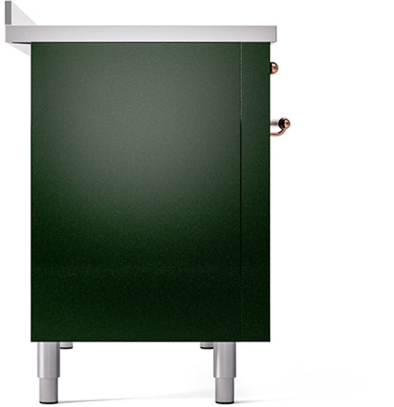 Ilve UPI486NMPEGP 48 inch All Electric Range: Emerald Green Copper