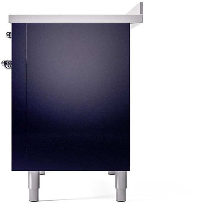 Ilve UPI486NMPMBC 48 inch All Electric Range: Midnight Blue Chrome