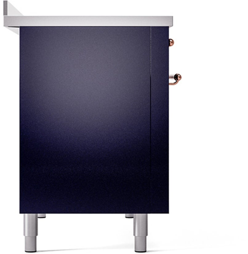 Ilve UPI486NMPMBP 48 inch All Electric Range: Midnight Blue Copper