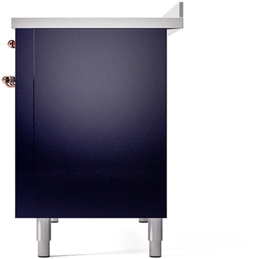 Ilve UPI486NMPMBP 48 inch All Electric Range: Midnight Blue Copper