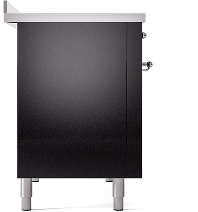 Ilve UPI486NMPBKC 48 inch All Electric Range: Black Chrome