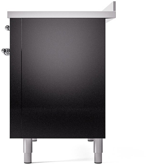 Ilve UPI486NMPBKC 48 inch All Electric Range: Black Chrome