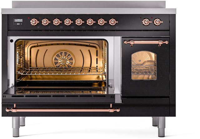 Ilve UPI486NMPBKP 48 inch All Electric Range: Black Copper