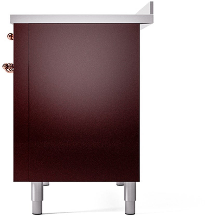 Ilve UPI486NMPBUP 48 inch All Electric Range: Burgundy Copper