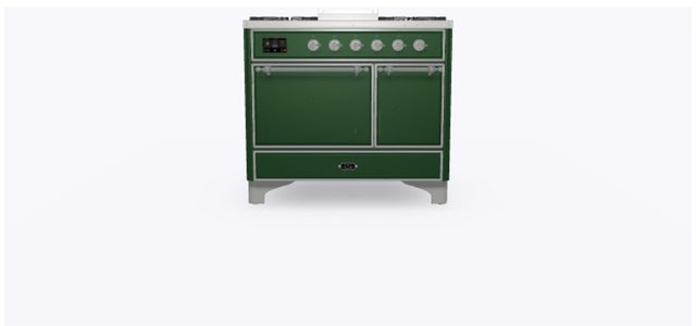 Ilve UMD10FDQNS3EGCLP 40" Dual Fuel Freestanding Range w/ 6 Sealed Burne...