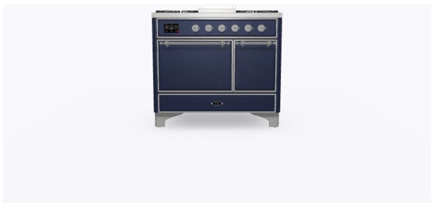 Ilve UMD10FDQNS3MBCLP Liquid Propane In Midnight Blue W/ Chrome Trim
