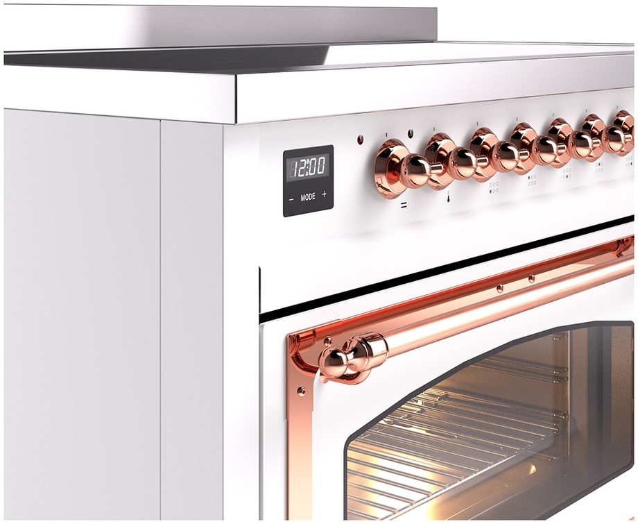 Ilve UNI486NMPWHP White With Copper Knobs