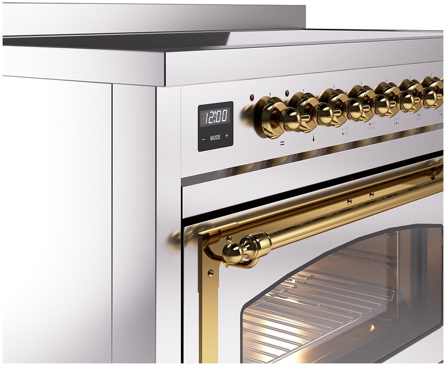 Ilve UNI486NMPSSG Stainless Steel With Brass Knobs