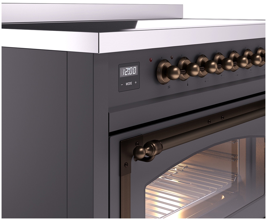 Ilve UNI486NMPMGB Graphite Matte With Bronze Knobs