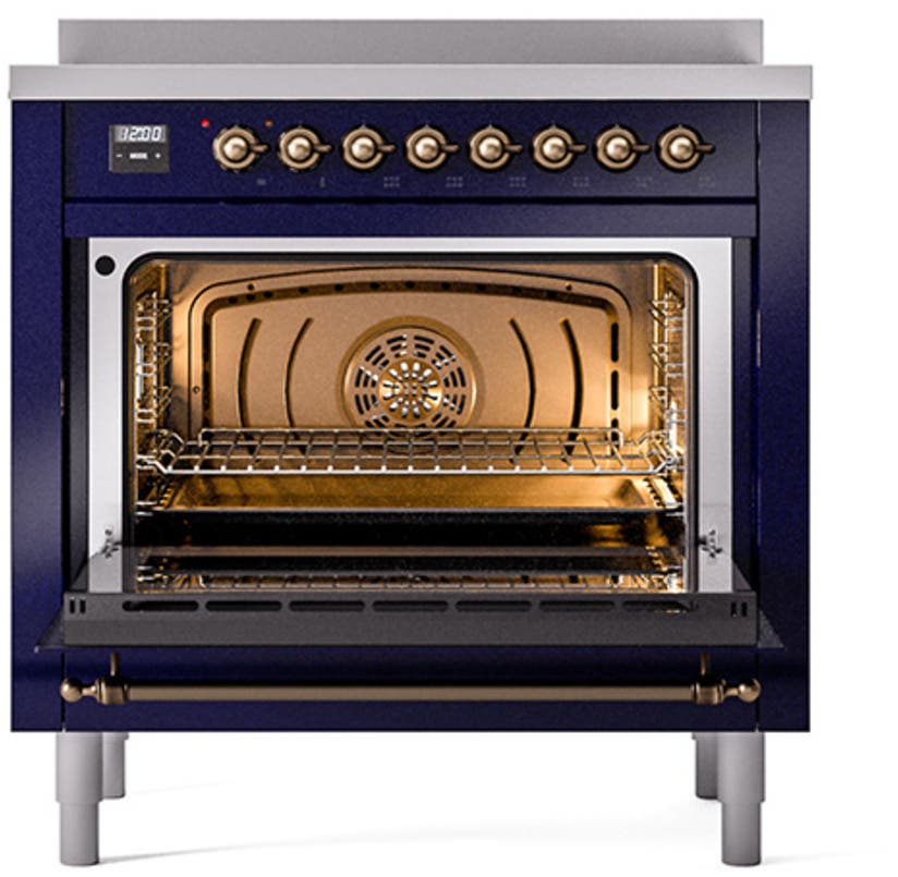 Ilve UNI366QNMPMBB Midnight Blue With Bronze Knobs