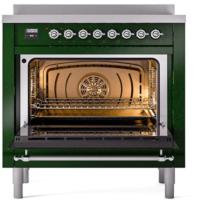Ilve UNI366QNMPEGC Emerald Green With Chrome Knobs
