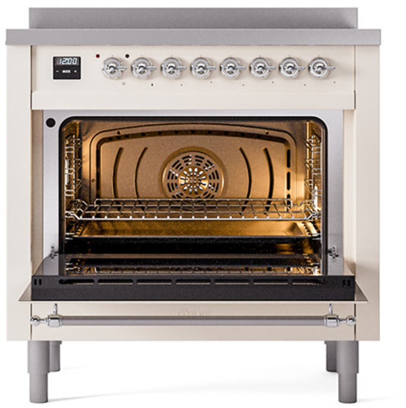 Ilve UNI366QNMPAWC Antique White With Chrome Knobs