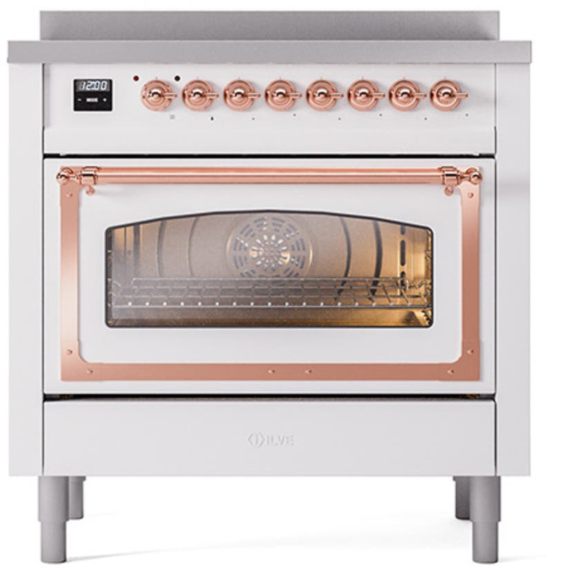 Ilve UNI366NMPWHP White With Copper Knobs
