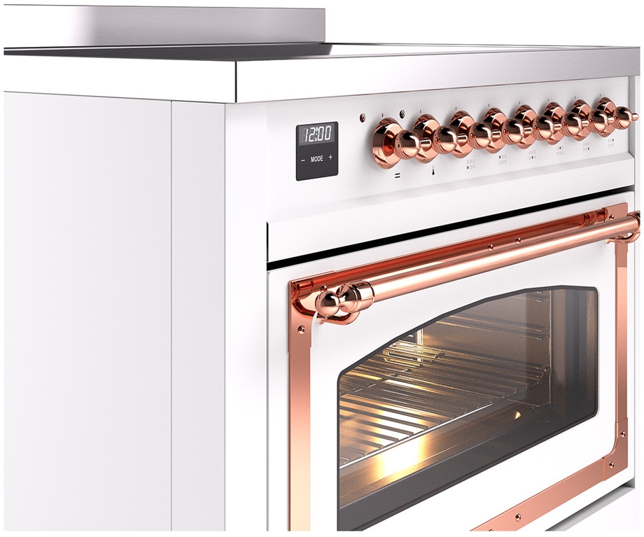 Ilve UNI366NMPWHP White With Copper Knobs