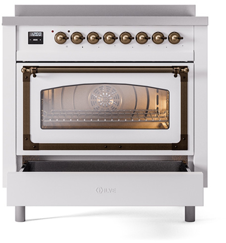 Ilve UNI366NMPWHB White With Bronze Knobs