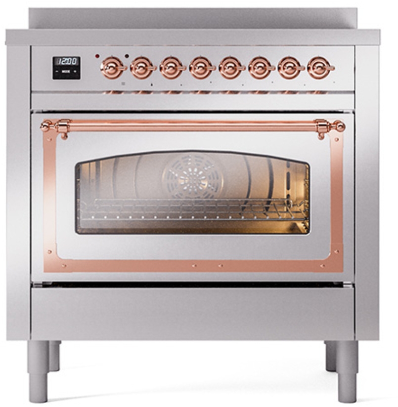 Ilve UNI366NMPSSP Stainless Steel With Copper Knobs