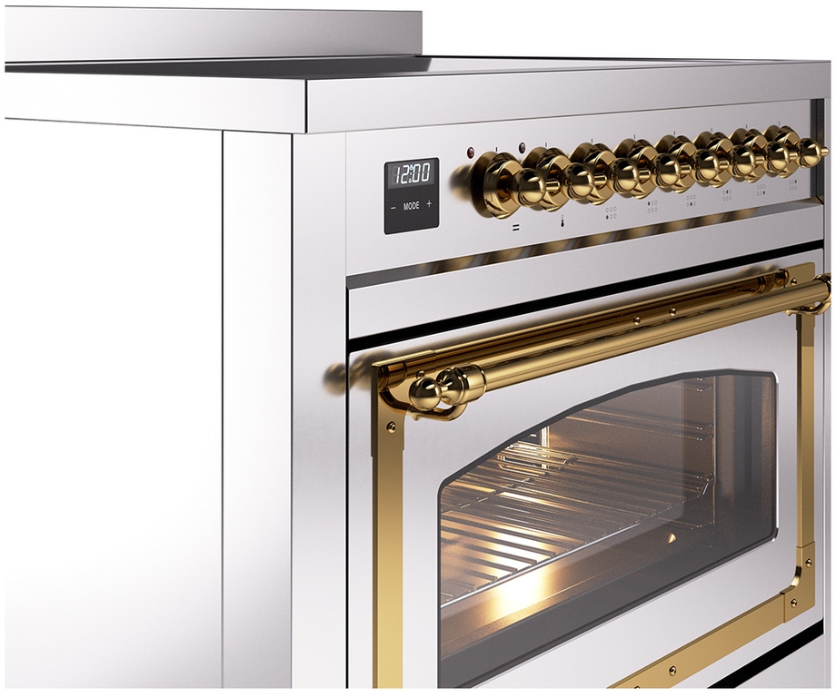 Ilve UNI366NMPSSG Stainless Steel With Brass Knobs