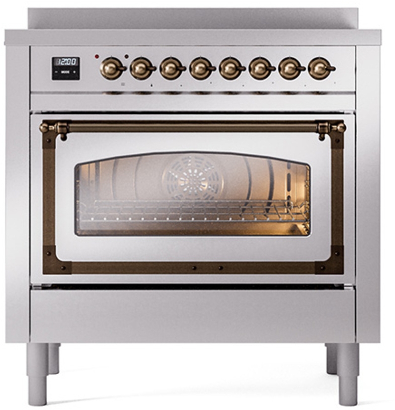 Ilve UNI366NMPSSB Stainless Steel With Bronze Knobs