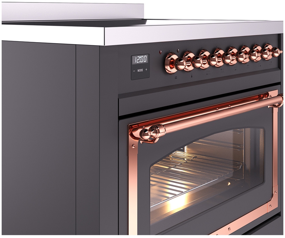 Ilve UNI366NMPMGP Graphite Matte With Copper Knobs