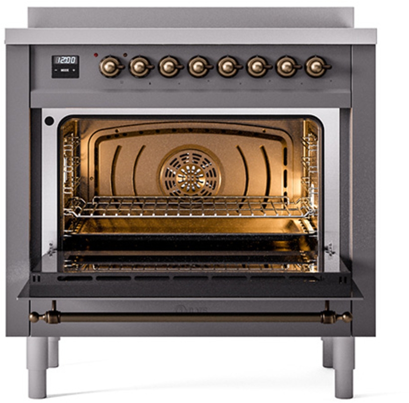 Ilve UNI366NMPMGB Graphite Matte With Bronze Knobs