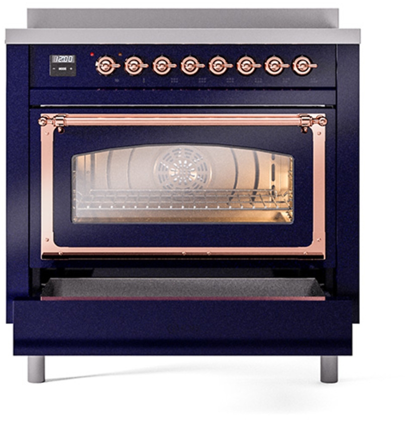 Ilve UNI366NMPMBP Midnight Blue With Copper Knobs