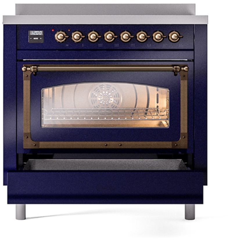 Ilve UNI366NMPMBB Midnight Blue With Bronze Knobs